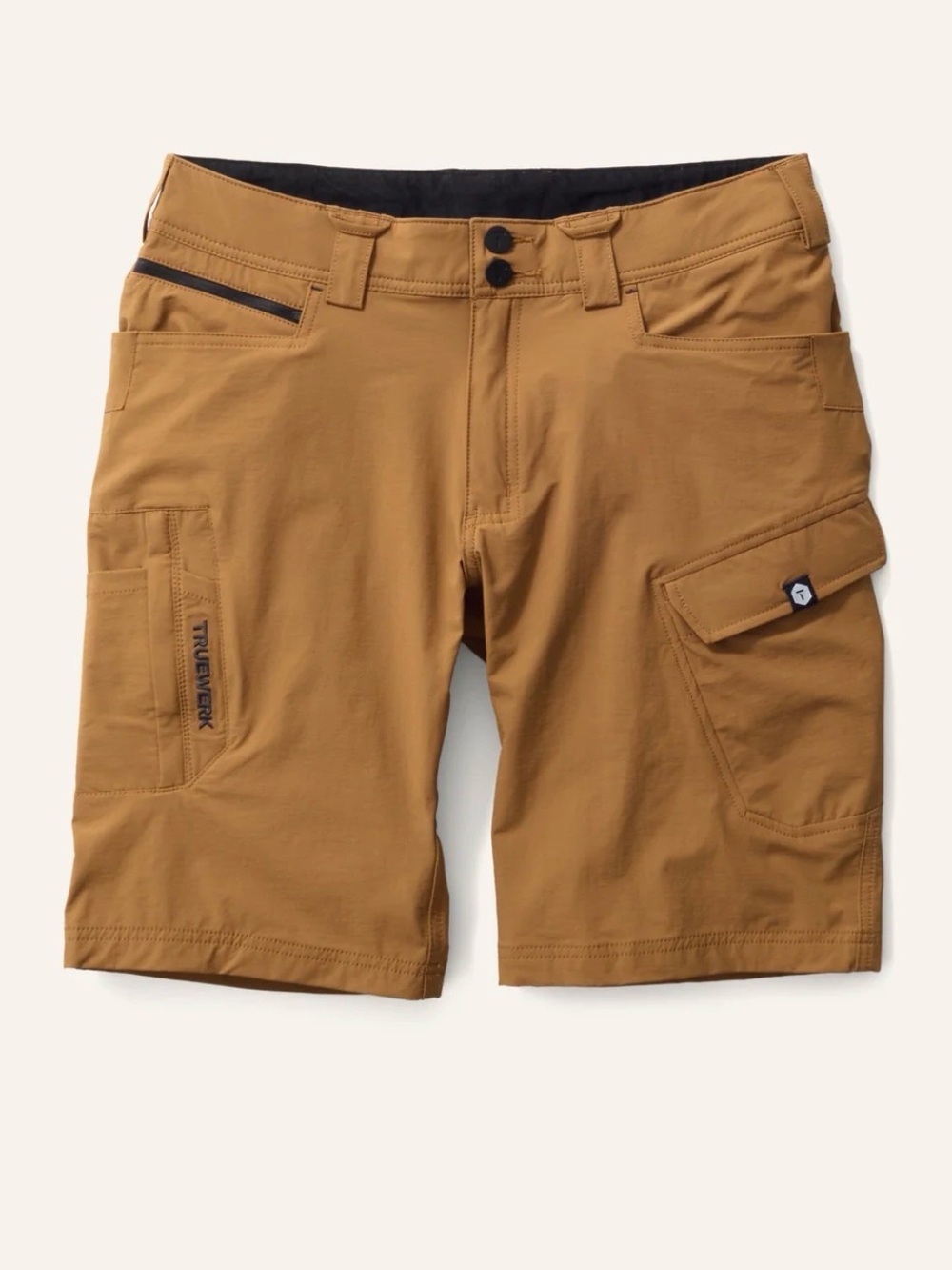 TRUEWERK Men’s T1 11” Cargo Werkshort In Sand 9-Pocket Size 34 Long Lightweight